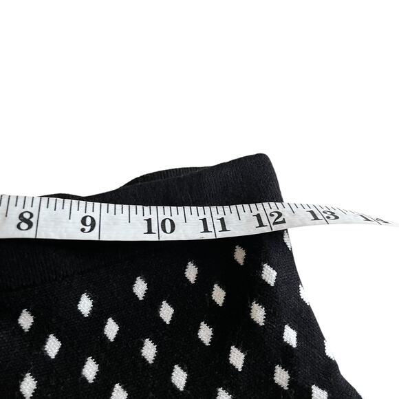 Grace Elements Black White Diamond Print Knit A-Line Flare Skirt Size XS - Picture 3 of 4